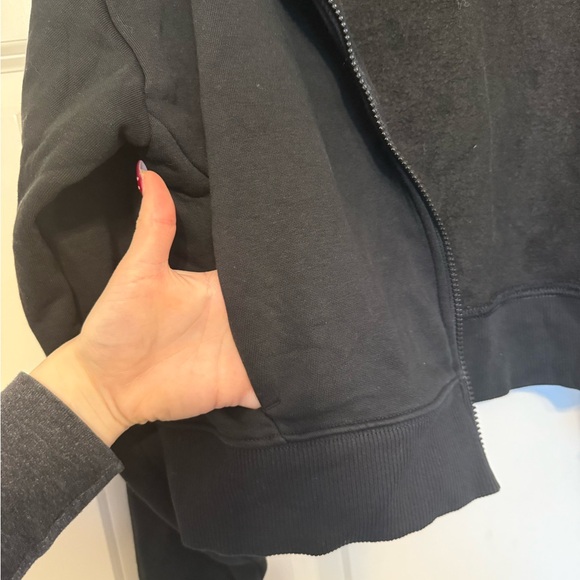 Womens PACT Organic Cotton Black Brushed Fleece
Courtside Hoodie Size L - Picture 7 of 8